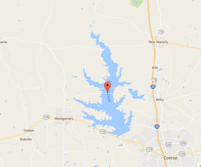 Lake Conroe Fishing Map – Texas Map Store